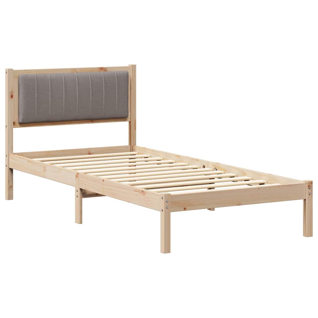 Rám Postele S Čalouněným Čelem S Čelo Taupe 90 X 190 Cm