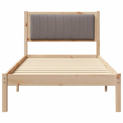 Rám Postele S Čalouněným Čelem S Čelo Taupe 90 X 190 Cm