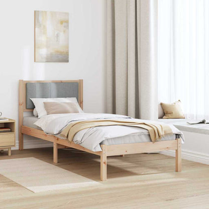 Rám Postele S Čalouněným Čelem S Čelo Světle Šedá 75 X 190 Cm