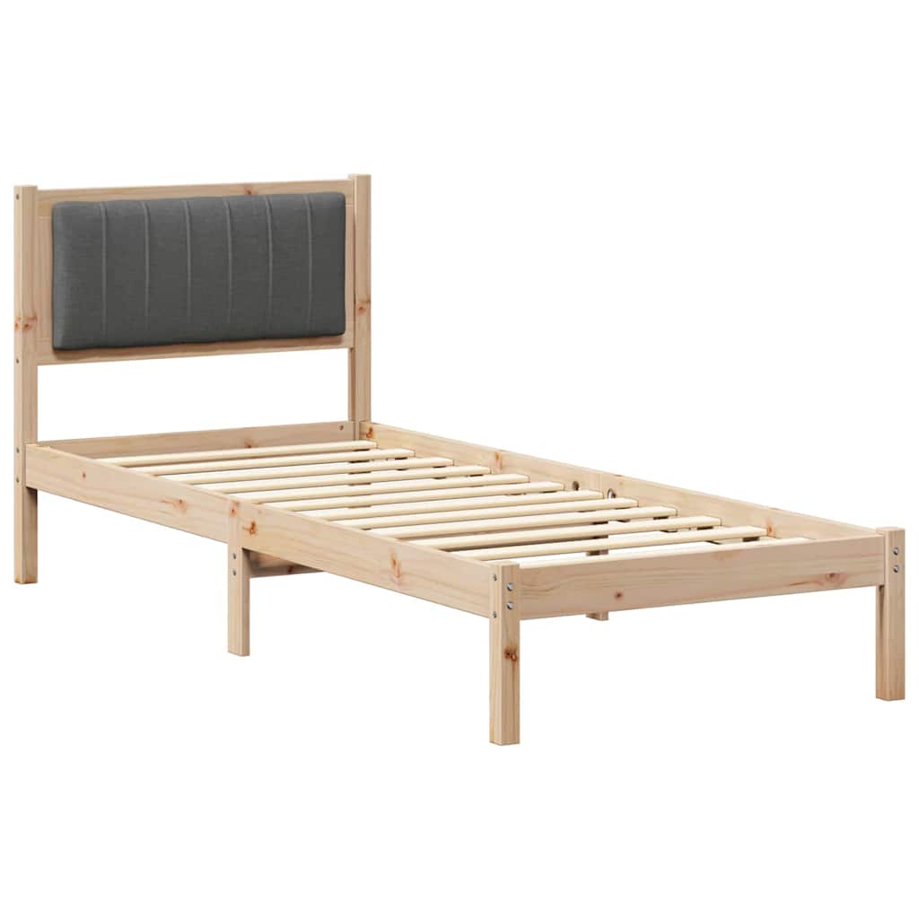 Rám Postele S Čalouněným Čelem S Čelo Tmavě Šedá 75 X 190 Cm