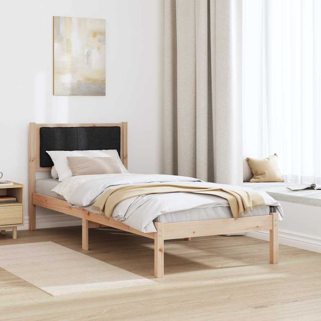 Rám Postele S Čalouněným Čelem S Čelo Černá 75 X 190 Cm
