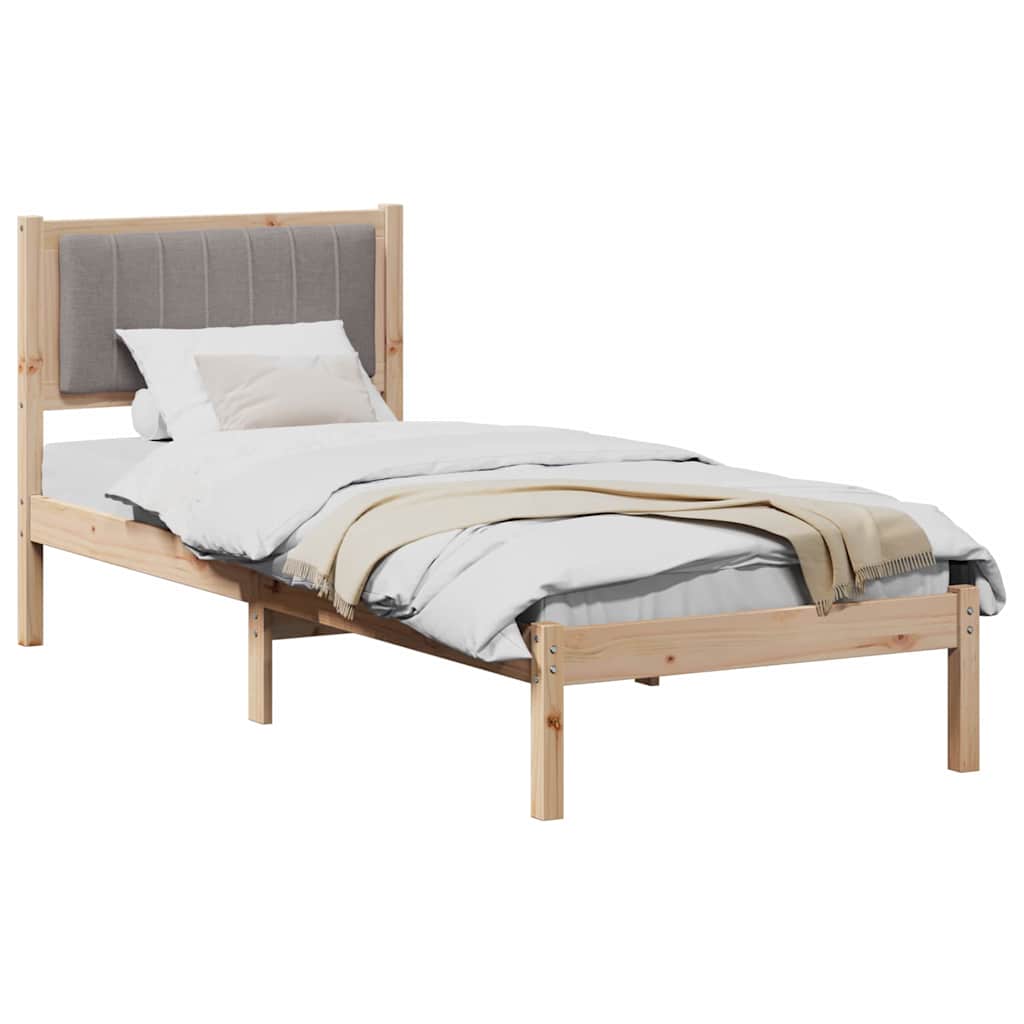 Rám Postele S Čalouněným Čelem S Čelo Taupe 75 X 190 Cm