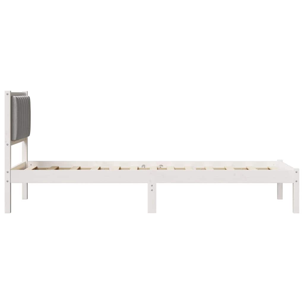 Rám Postele S Čalouněným Čelem S Čelo Světle Šedá 75 X 190 Cm