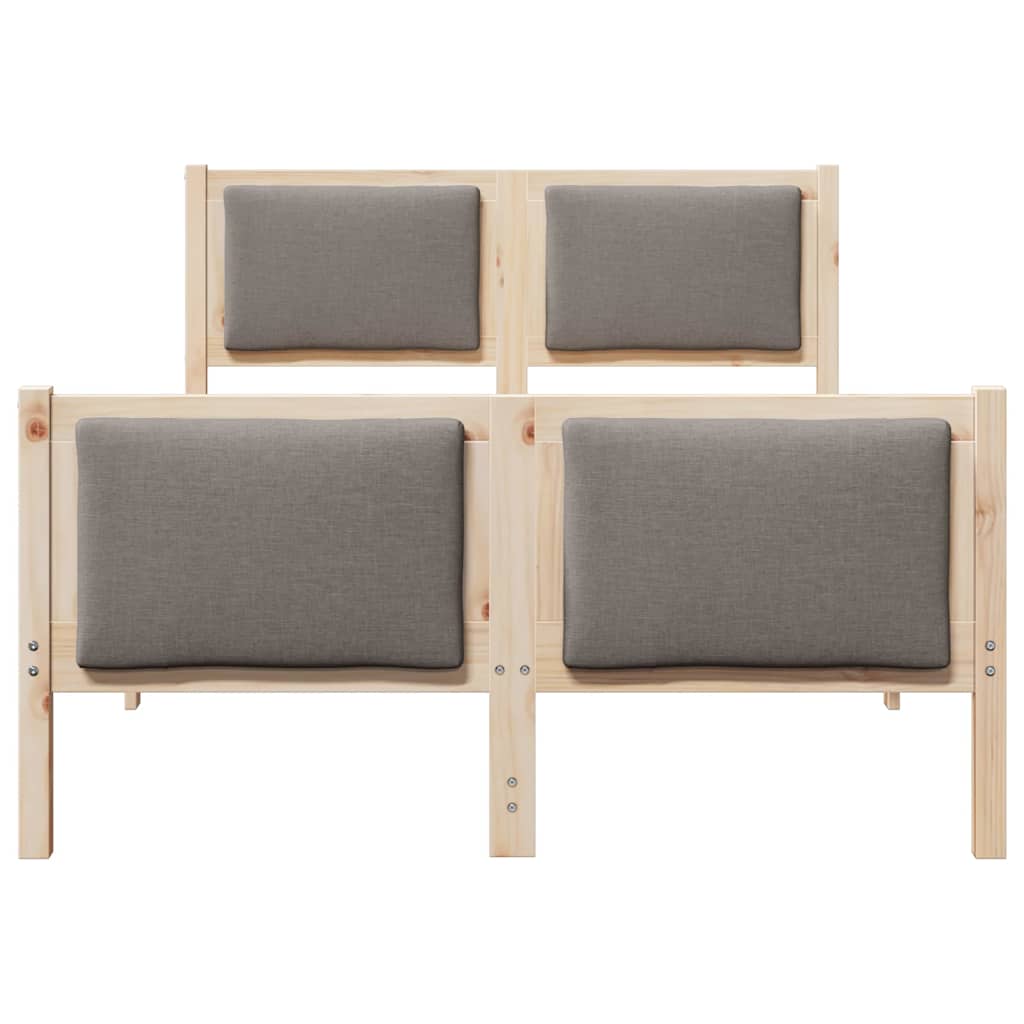 Rám Postele S Čelo Taupe 120 X 200 Cm Textil