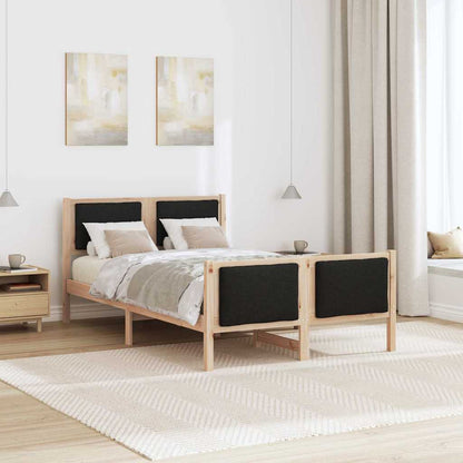 Rám Postele S Čelo Černá 120 X 190 Cm Textil