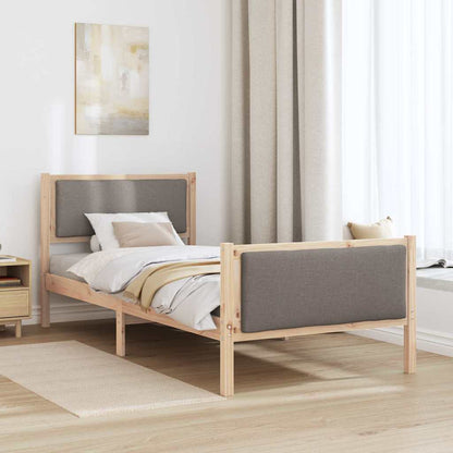 Rám Postele S Čelo Taupe 100 X 200 Cm Textil