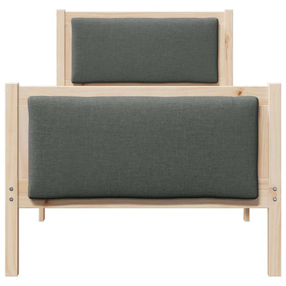 Rám Postele S Čelo Tmavě Šedá 80 X 200 Cm Textil