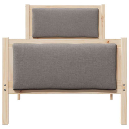 Rám Postele S Čelo Taupe 75 X 190 Cm Textil