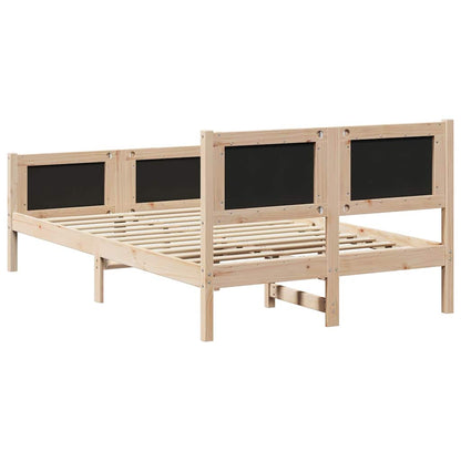 Rám Postele Světle Šedá 120 X 200 Cm Masivní Borové Dřevo