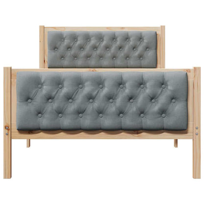 Rám Postele Světle Šedá 100 X 200 Cm Masivní Borové Dřevo