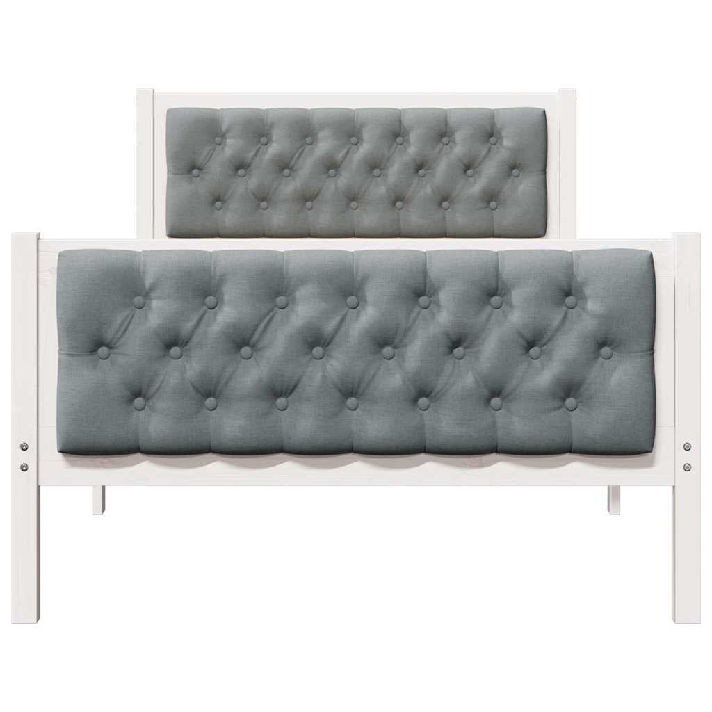 Rám Postele Světle Šedá 100 X 200 Cm Masivní Borové Dřevo