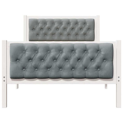 Rám Postele Světle Šedá 100 X 200 Cm Masivní Borové Dřevo