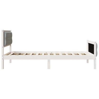 Rám Postele Světle Šedá 100 X 200 Cm Masivní Borové Dřevo