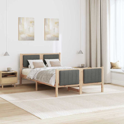 Rám Postele S Čelo Hnědá A Tmavě Šedá 120 X 200 Cm