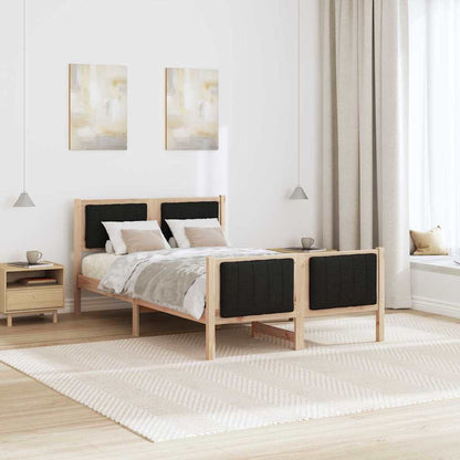 Rám Postele Hnědo-Černá 120 X 200 Cm Masivní Borovicové Dřevo