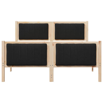 Rám Postele Hnědo-Černá 135 X 190 Cm Masivní Borovicové Dřevo