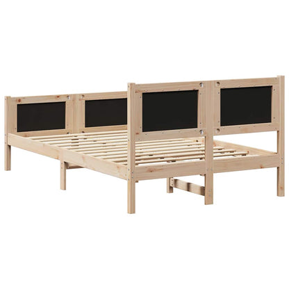 Rám Postele Hnědo-Černá 120 X 190 Cm Masivní Borovicové Dřevo