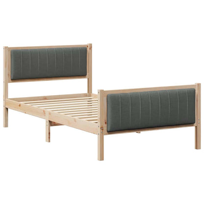 Rám Postele S Čelo Hnědá A Tmavě Šedá 100 X 200 Cm