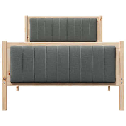 Rám Postele S Čelo Hnědá A Tmavě Šedá 100 X 200 Cm
