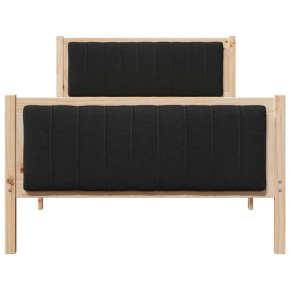 Rám Postele Hnědo-Černá 100 X 200 Cm Masivní Borovicové Dřevo