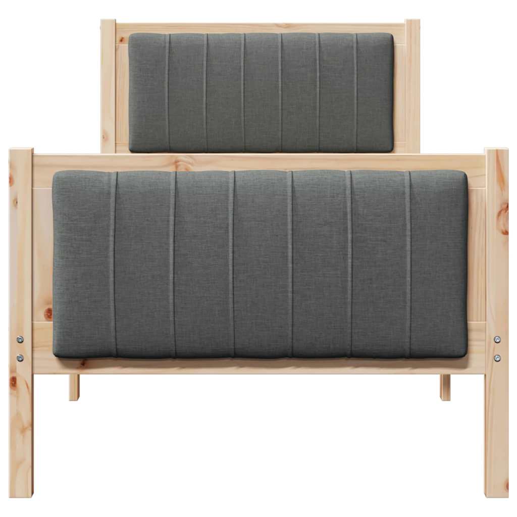 Rám Postele S Čelo Hnědá A Tmavě Šedá 80 X 200 Cm