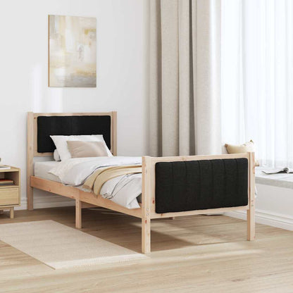 Rám Postele Hnědo-Černá 80 X 200 Cm Masivní Borovicové Dřevo