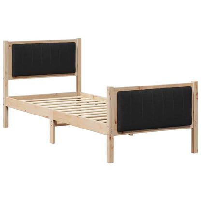 Rám Postele Hnědo-Černá 80 X 200 Cm Masivní Borovicové Dřevo