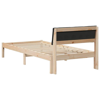 Rám Postele Hnědo-Černá 100 X 200 Cm Masivní Borovicové Dřevo