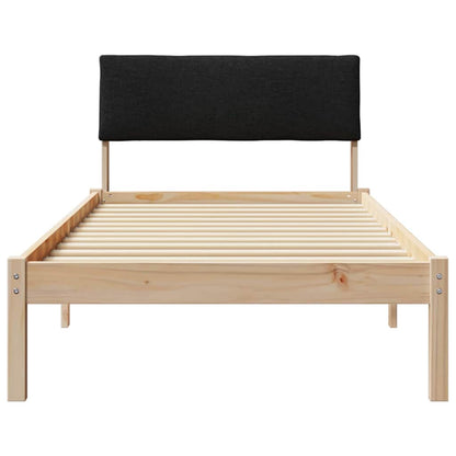 Rám Postele Hnědo-Černá 100 X 200 Cm Masivní Borovicové Dřevo