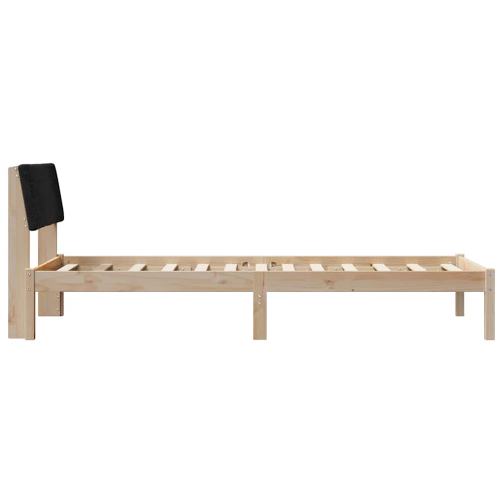 Rám Postele Hnědo-Černá 100 X 200 Cm Masivní Borovicové Dřevo