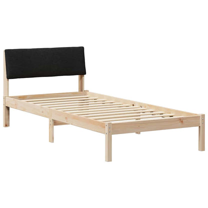 Rám Postele Hnědo-Černá 90 X 200 Cm Masivní Borovicové Dřevo