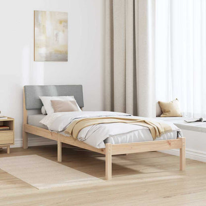 Rám Postele S Čelo Hnědá A Světlá Šedá 80 X 200 Cm
