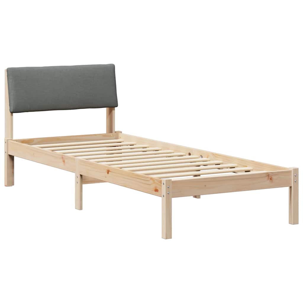 Rám Postele S Čelo Hnědá A Tmavě Šedá 80 X 200 Cm