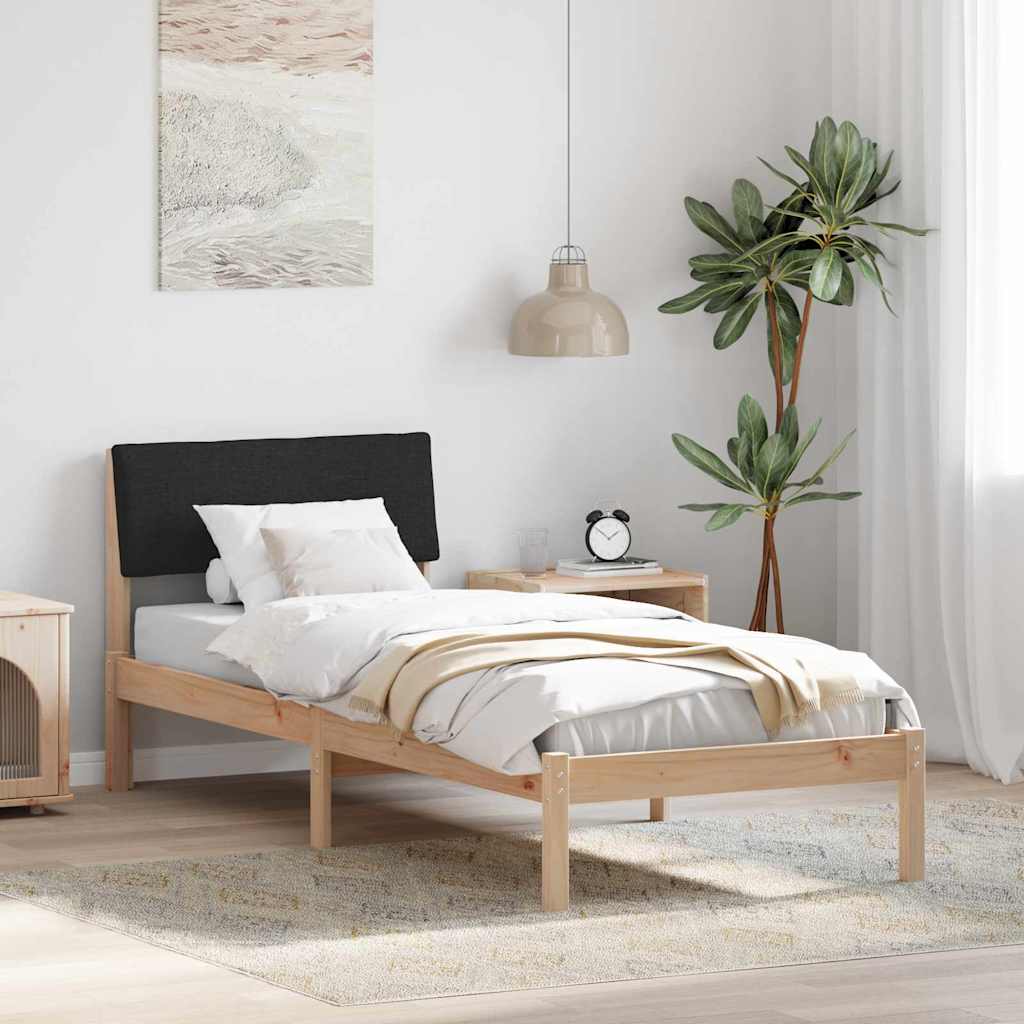 Rám Postele Hnědo-Černá 80 X 200 Cm Masivní Borovicové Dřevo