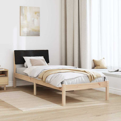 Rám Postele Hnědo-Černá 80 X 200 Cm Masivní Borovicové Dřevo