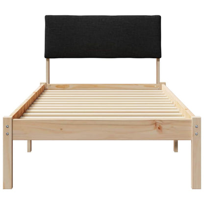 Rám Postele Hnědo-Černá 80 X 200 Cm Masivní Borovicové Dřevo