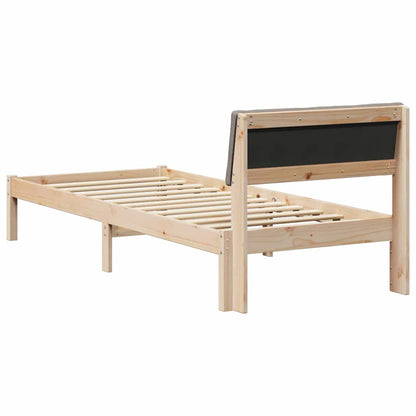 Rám Postele Hnědá A Taupe 80 X 200 Cm Masivní Borovicové Dřevo