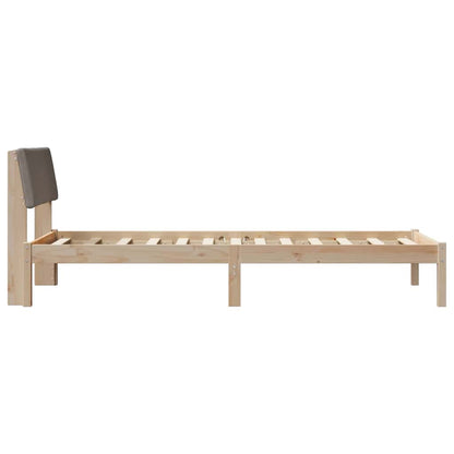 Rám Postele Hnědá A Taupe 90 X 190 Cm Masivní Borovicové Dřevo