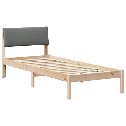Rám Postele S Čelo Hnědá A Tmavě Šedá 75 X 190 Cm