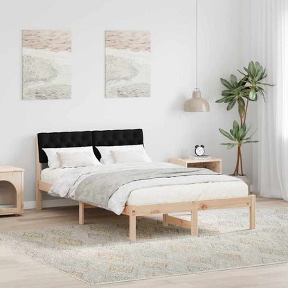 Rám Postele Hnědo-Černá 120 X 200 Cm Masivní Borovicové Dřevo