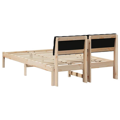 Rám Postele Hnědo-Černá 120 X 190 Cm Masivní Borovicové Dřevo