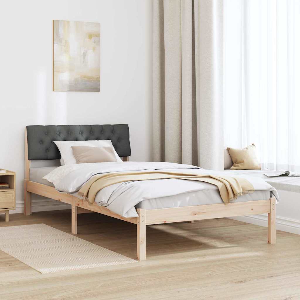 Rám Postele S Čelo Hnědá A Tmavě Šedá 100 X 200 Cm