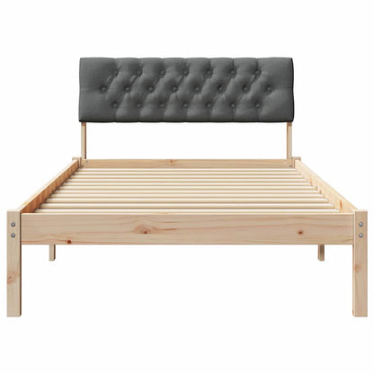 Rám Postele S Čelo Hnědá A Tmavě Šedá 100 X 200 Cm