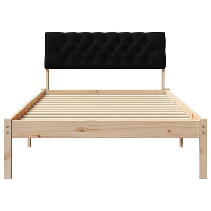 Rám Postele Hnědo-Černá 100 X 200 Cm Masivní Borovicové Dřevo