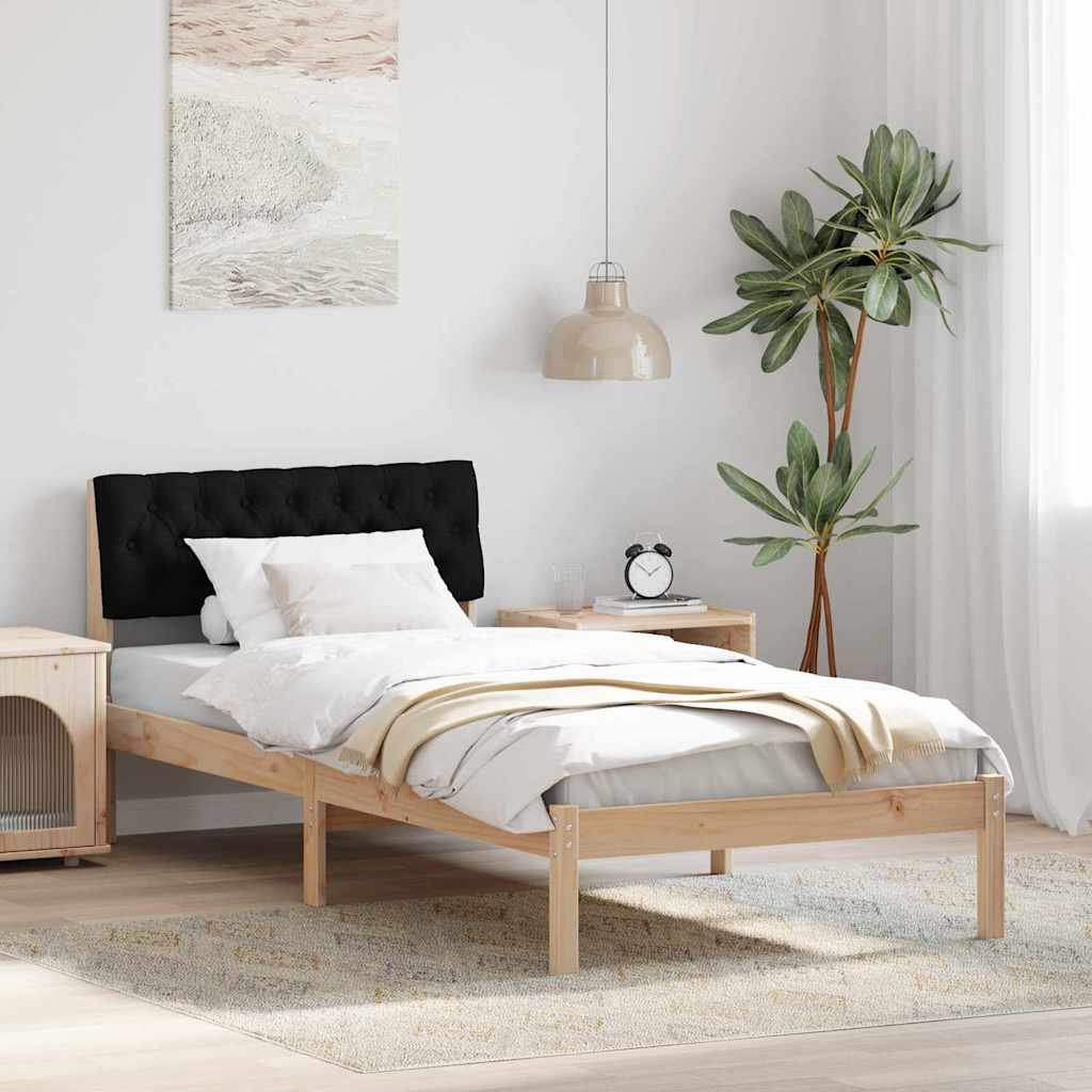 Rám Postele Hnědo-Černá 90 X 200 Cm Masivní Borovicové Dřevo