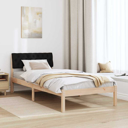 Rám Postele Hnědo-Černá 90 X 200 Cm Masivní Borovicové Dřevo