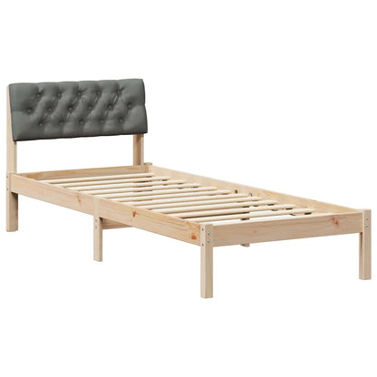 Rám Postele S Čelo Hnědá A Tmavě Šedá 80 X 200 Cm