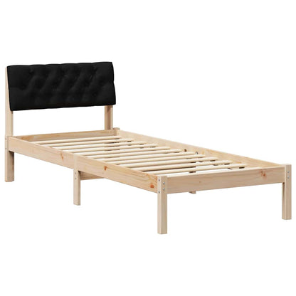 Rám Postele Hnědo-Černá 80 X 200 Cm Masivní Borovicové Dřevo