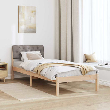 Rám Postele Hnědá A Taupe 80 X 200 Cm Masivní Borovicové Dřevo