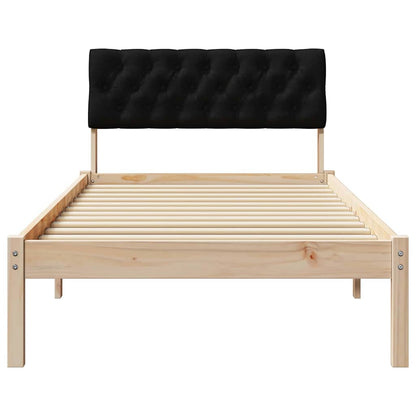 Rám Postele Hnědo-Černá 90 X 190 Cm Masivní Borovicové Dřevo